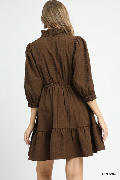 Down the Lane Brown Dress