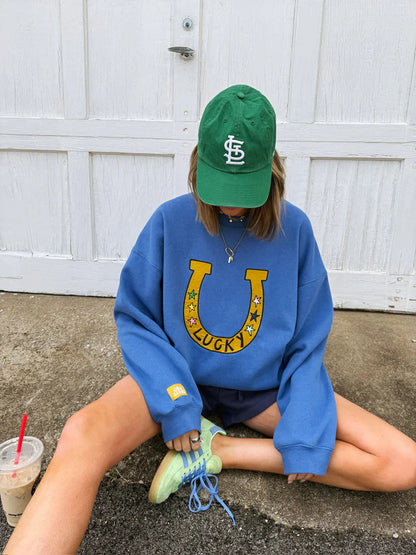 Lucky You Blue Sweatshirt