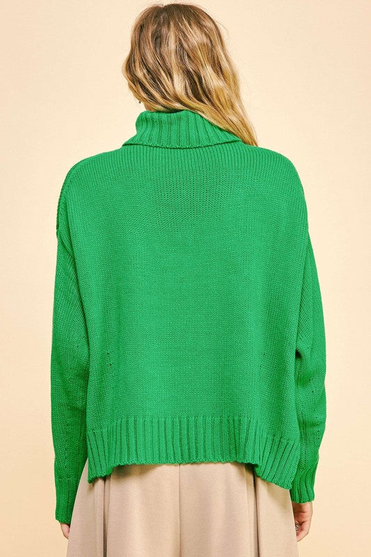 Joyful Feeling Green Sweater