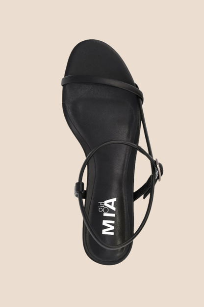 Meleani Black Heel Sandal
