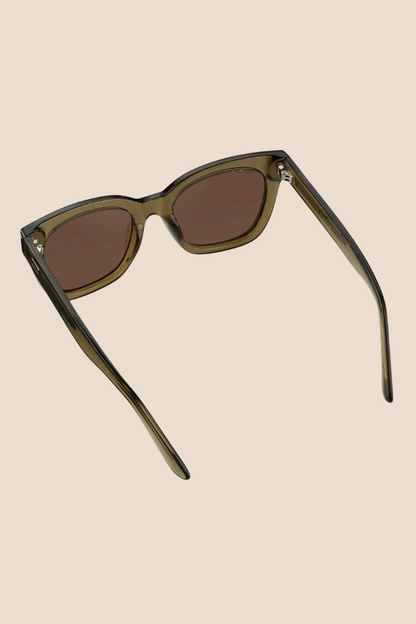 Stormi Khaki Crystal Green / Brown Lens Polarized Sunglasses