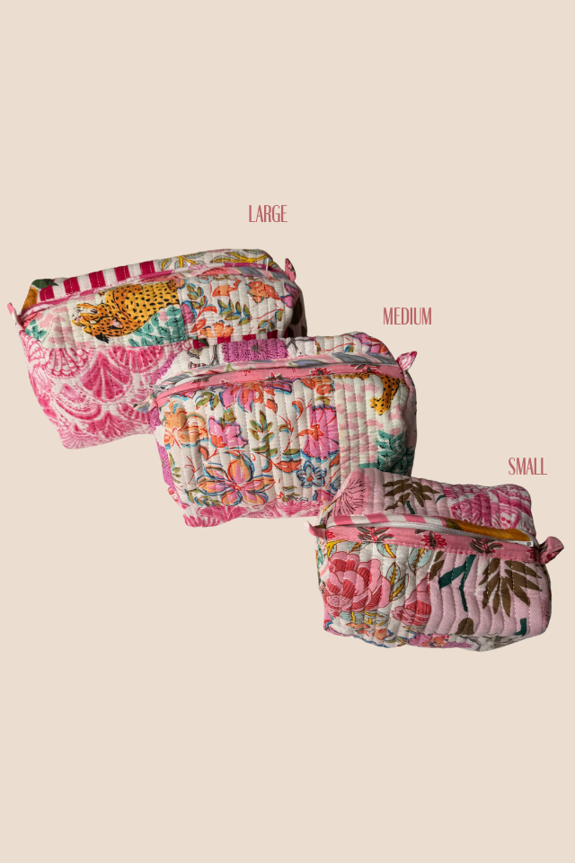 Gather the Flowers Large Cosmetic Bag