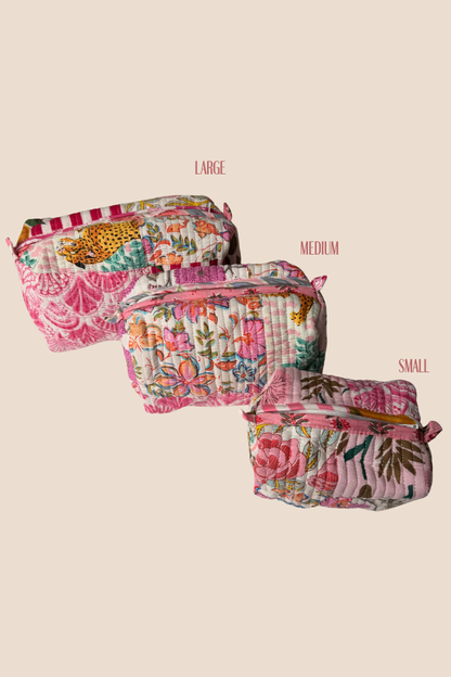 Gather the Flowers Large Cosmetic Bag