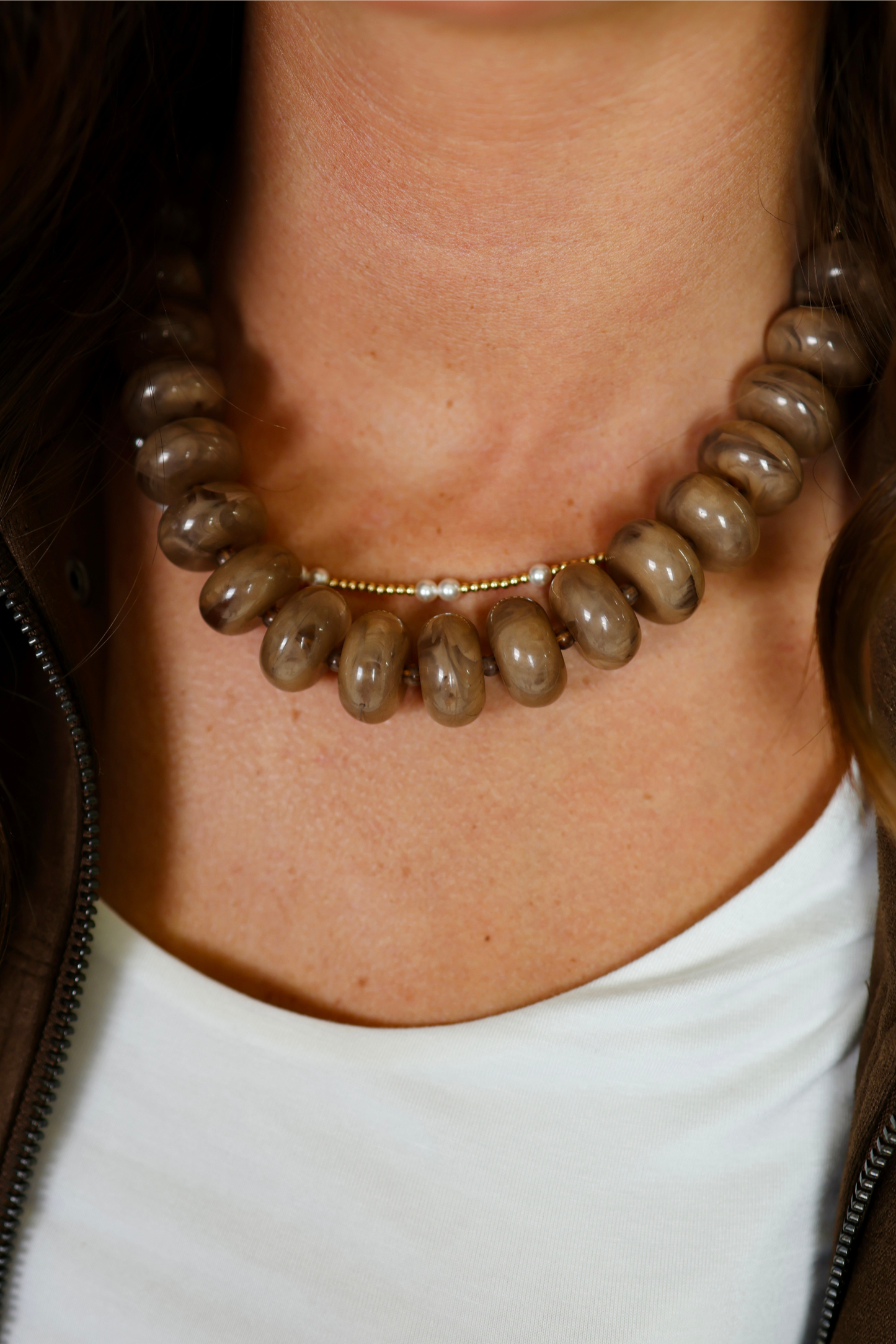 Keep It Easy Taupe Necklace