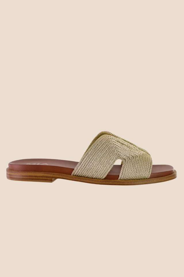Dia Gold Flat Sandal