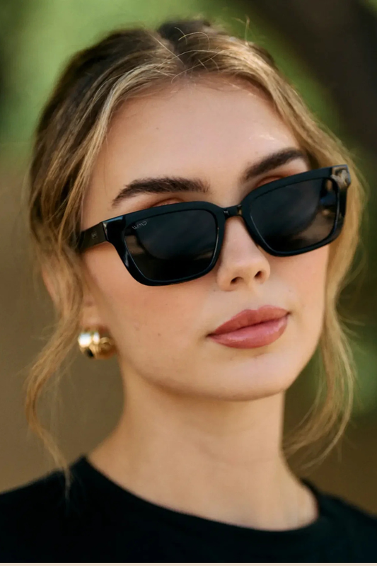 Vivian  Black / Triple Black Lens Polarized Sunglasses
