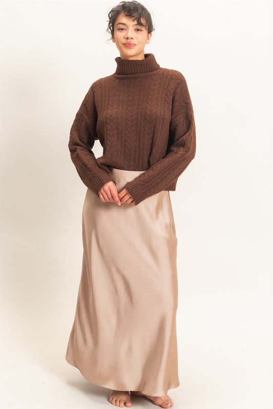 Classic Elegance Dark Taupe Skirt