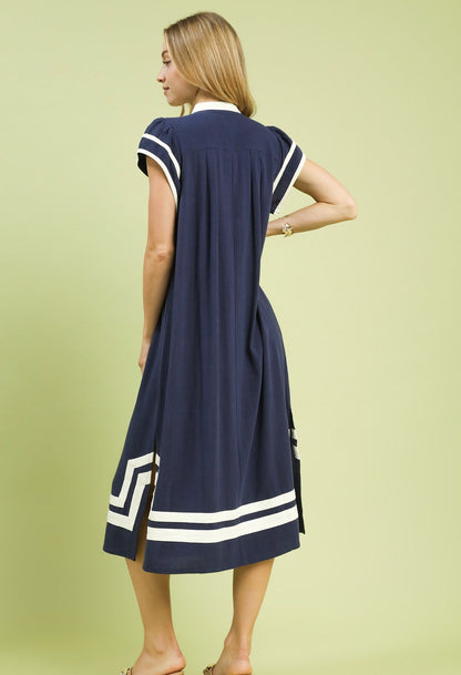 Read the Signs Navy Dress