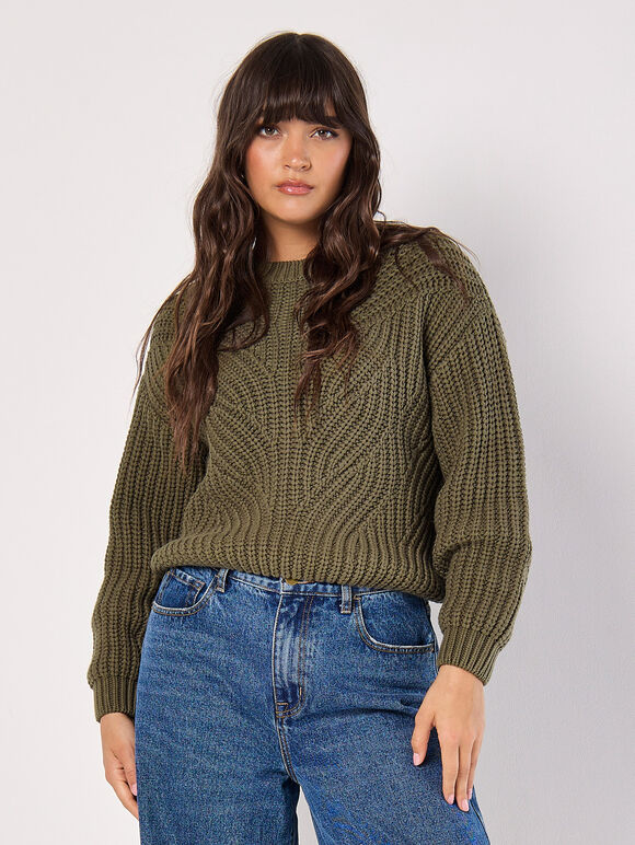 Living Right Olive Sweater