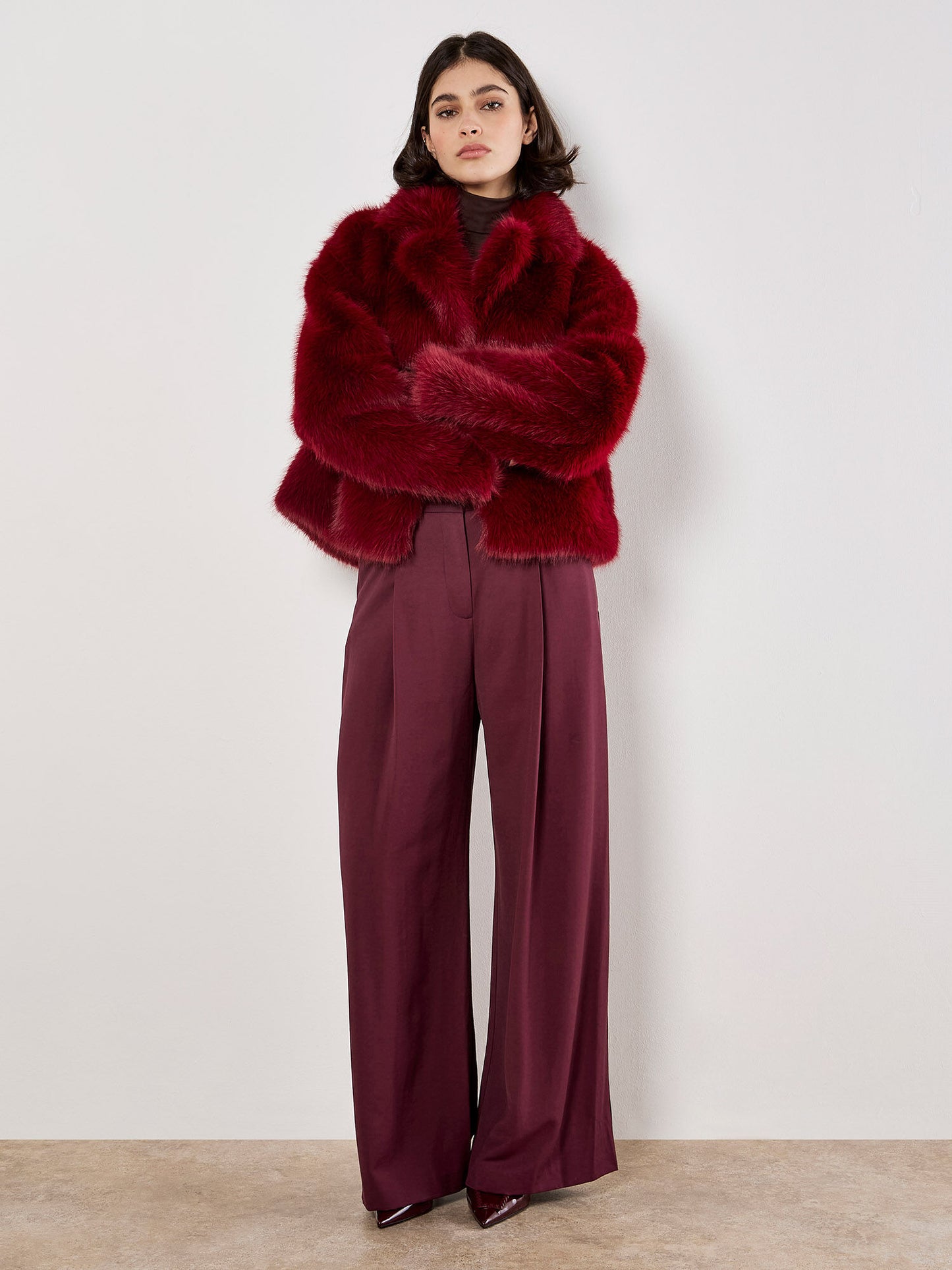 Everything Considered Burgundy Coat