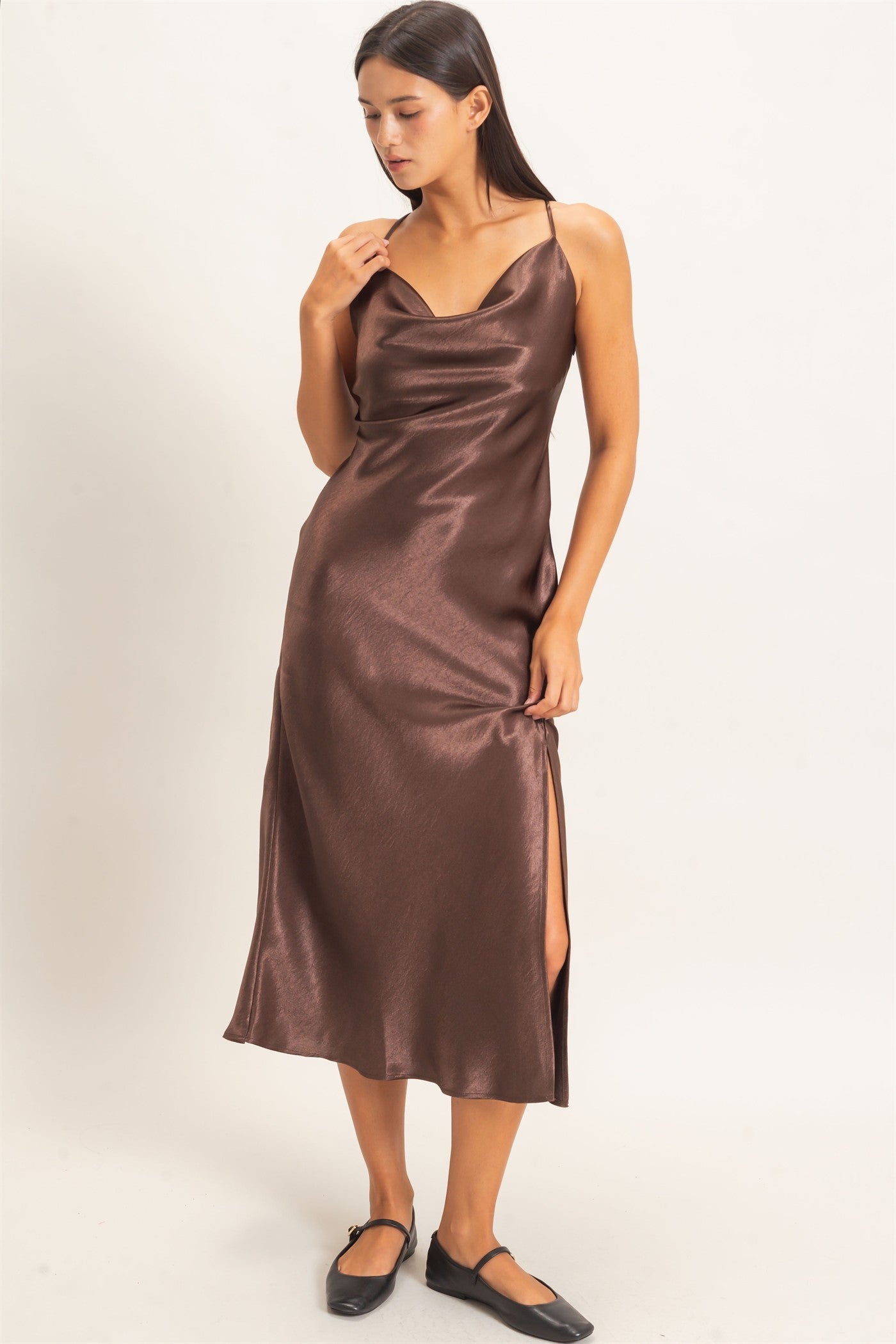 Poetic Charm Dark Brown Dress