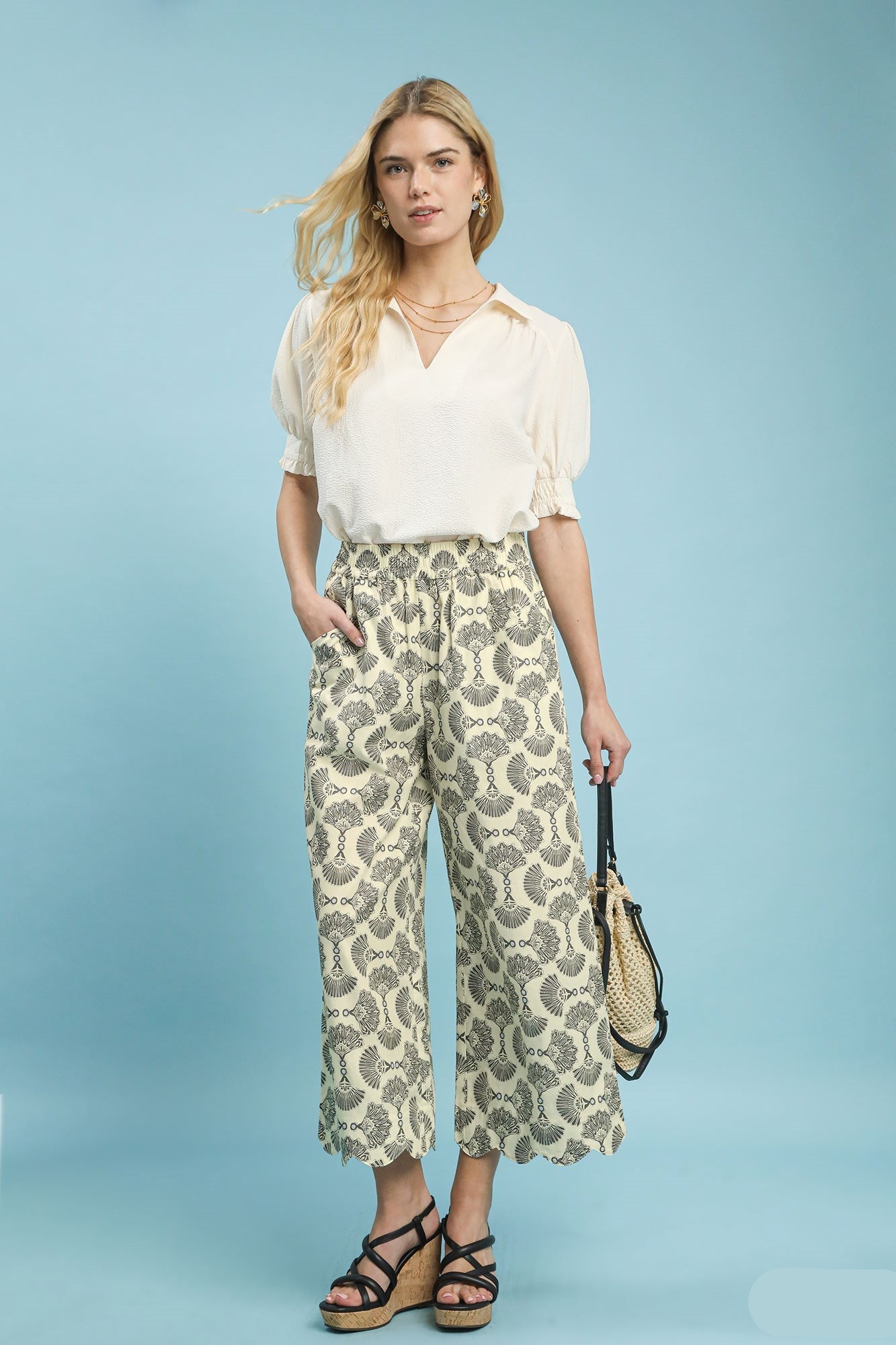 Arden Bloom Black Pants