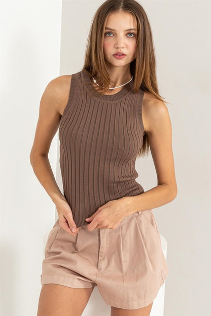 Holding Hands Mocha Brown Top