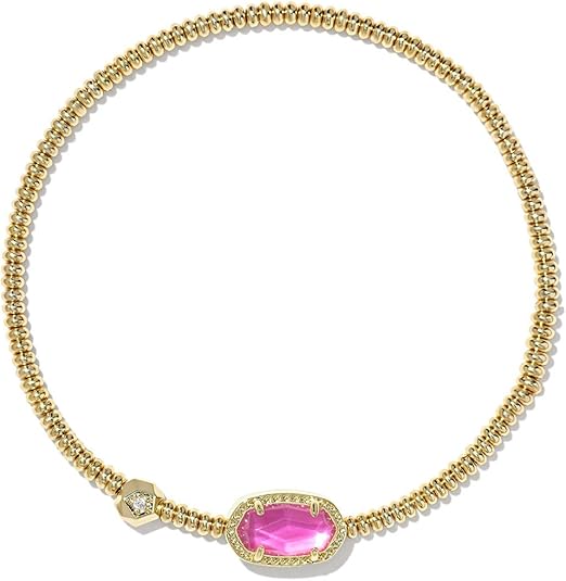 Grayson Gold Stretch Bracelet in Azalea Illusion