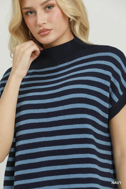 Simply Striped Top in Navy