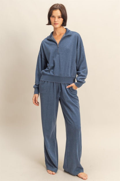 There For It Dusty Navy Pants