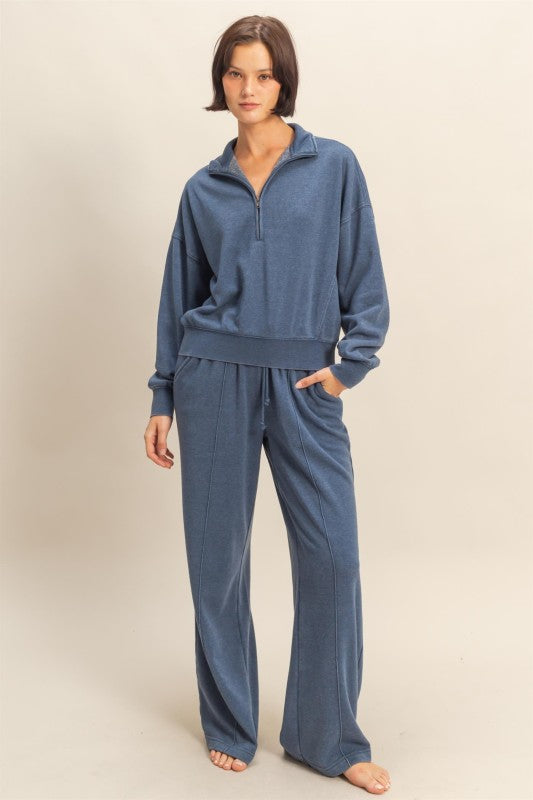 There For It Dusty Navy Pants