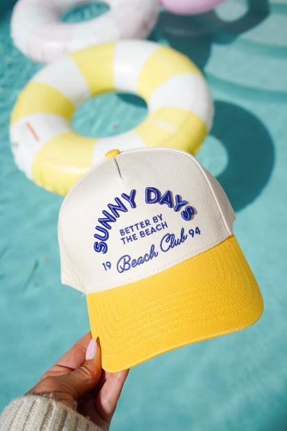 Sunny Days Yellow Vintage Cap