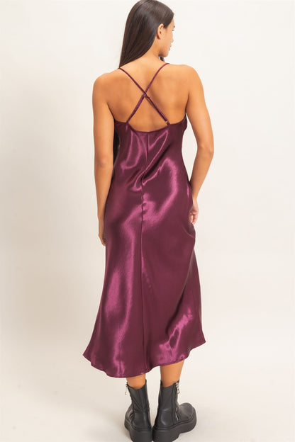 Poetic Charm Dark Cherry Dress