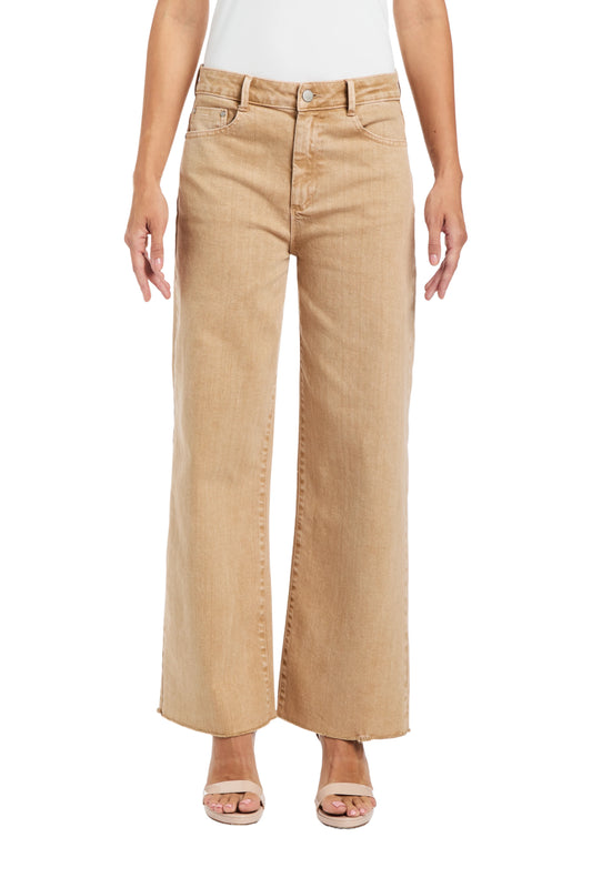 Alice High Rise Wide Ankle Crop Sandlewood Denim