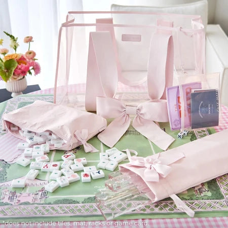 Mahjong Ballet Pink Bow Jelly Tote Set