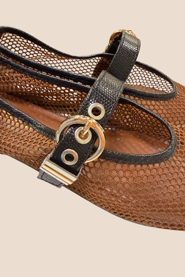 Marker Brown Mesh Flat