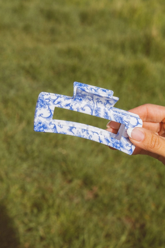 Chinoiserie Blue Hair Clip