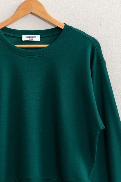 Warm Embrace Green Sweatshirt Top