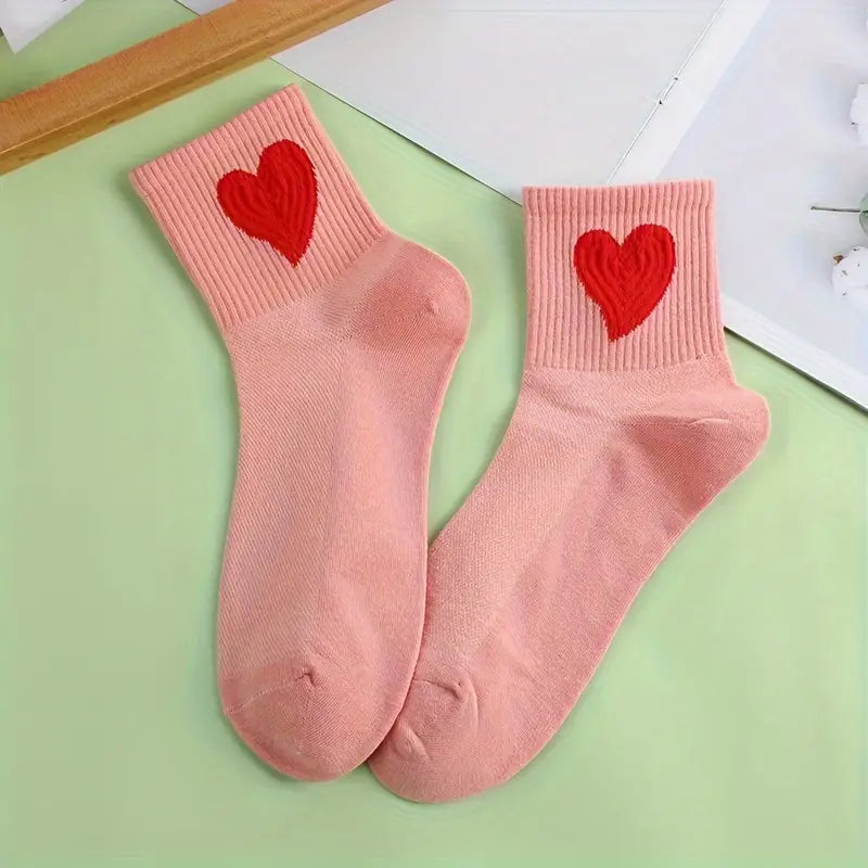 Heart to Heart Pink Socks