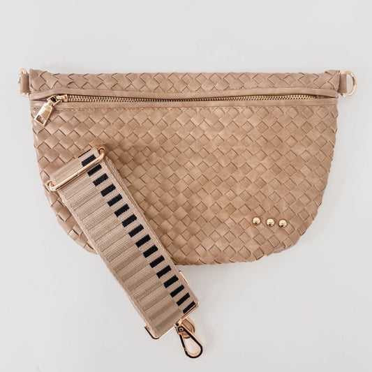 Westlyn Woven Taupe Belt Bag