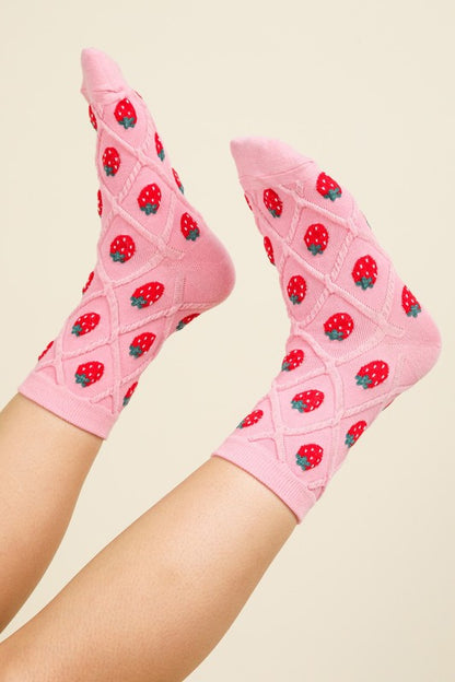 Berry Patch Pink Socks