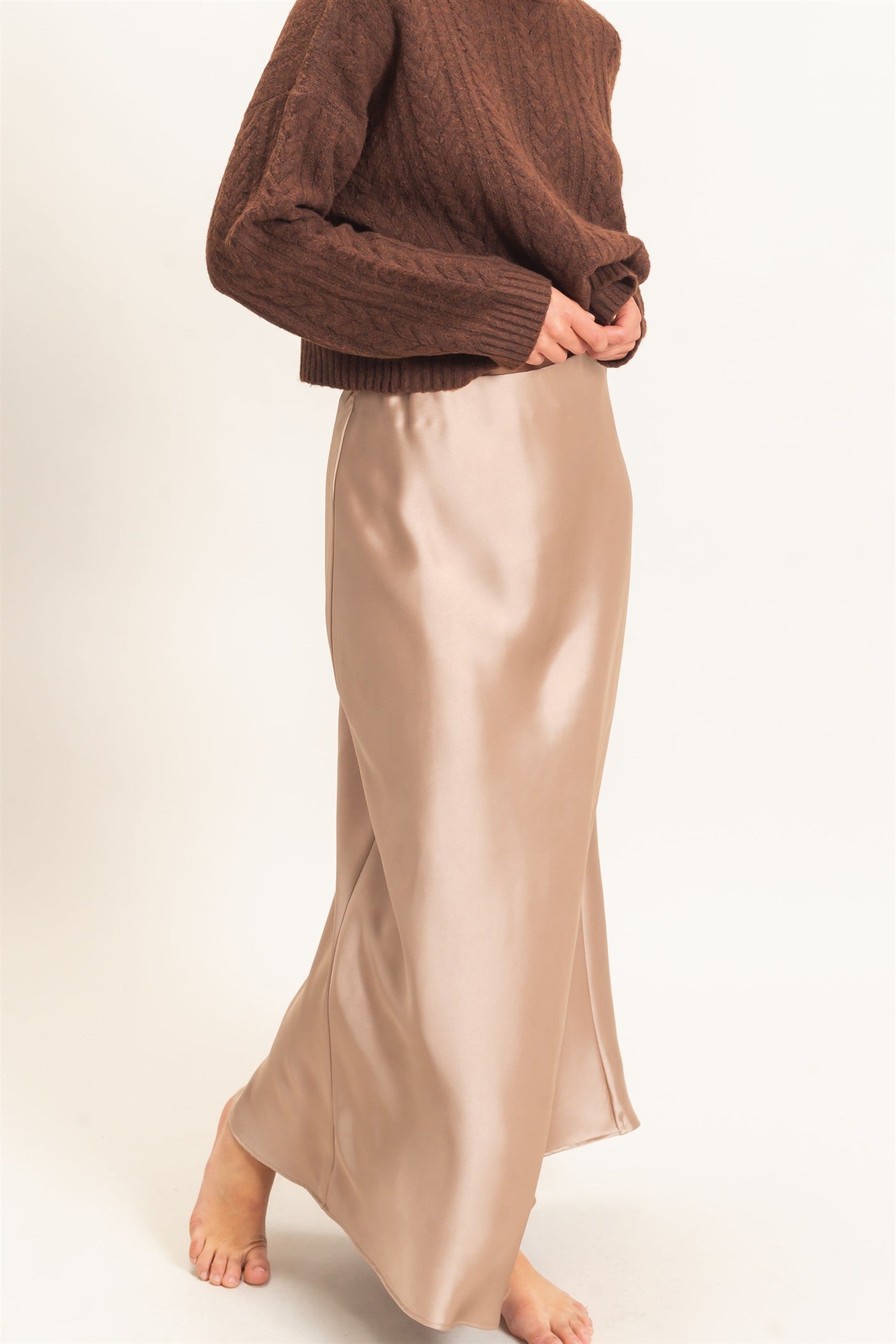 Classic Elegance Dark Taupe Skirt