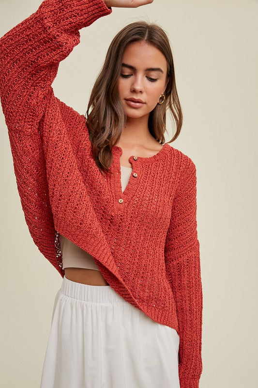 Afternoon Delight Brick Sweater