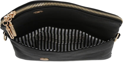 Streak of Destiny Black Clutch Crossbody Bag