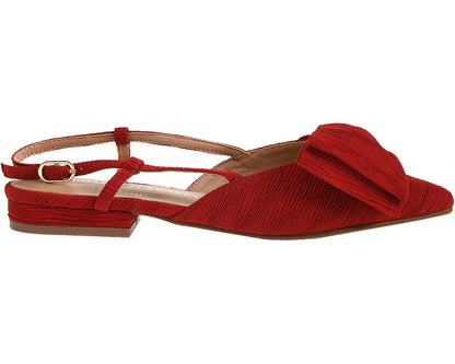 Harmony Bow Red Flat Shoes