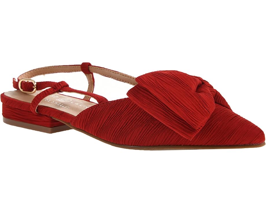 Harmony Bow Red Flat Shoes