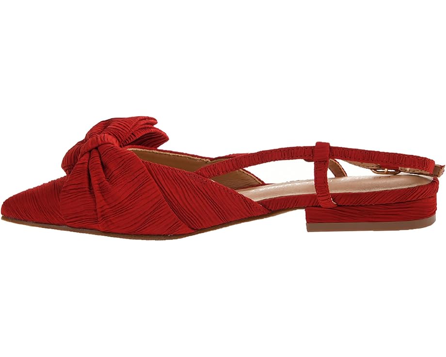 Harmony Bow Red Flat Shoes