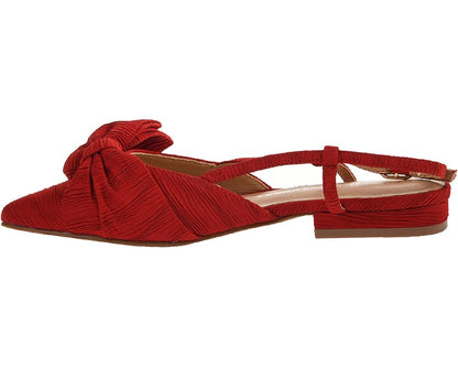 Harmony Bow Red Flat Shoes