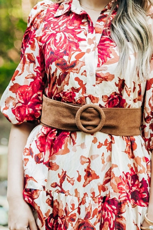 Sliding Through Suede Camel Belt