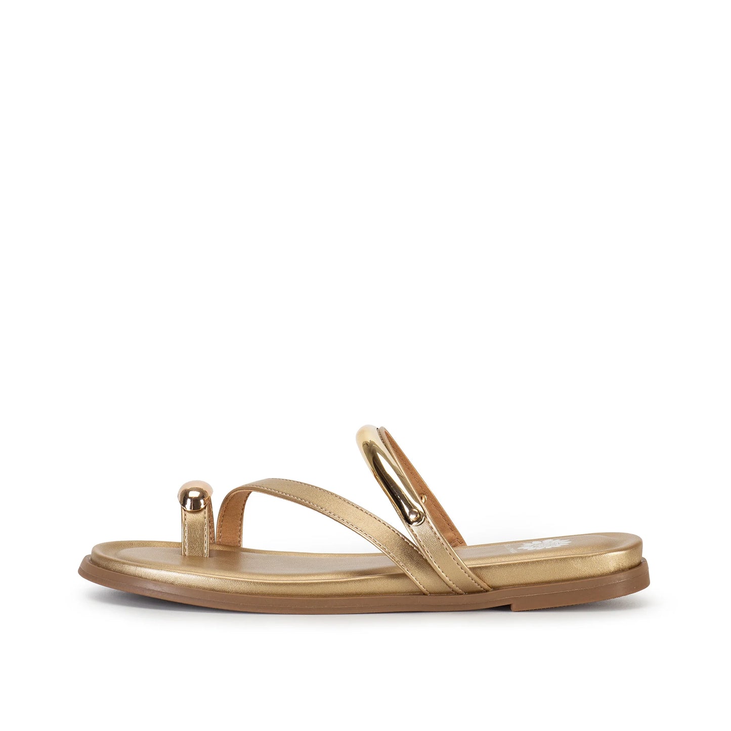 Hillari Gold Slide Sandal