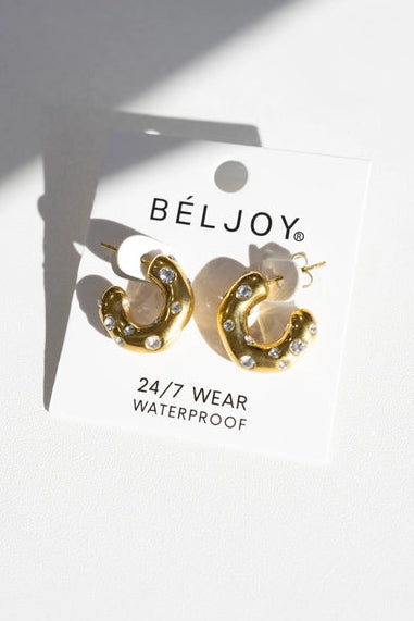 Ebby Crystal Hoop Earrings