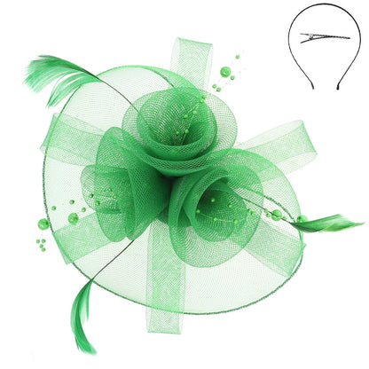 Magnolia Muse Green Fascinator
