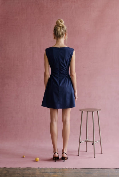 Something in the Air Navy Dress