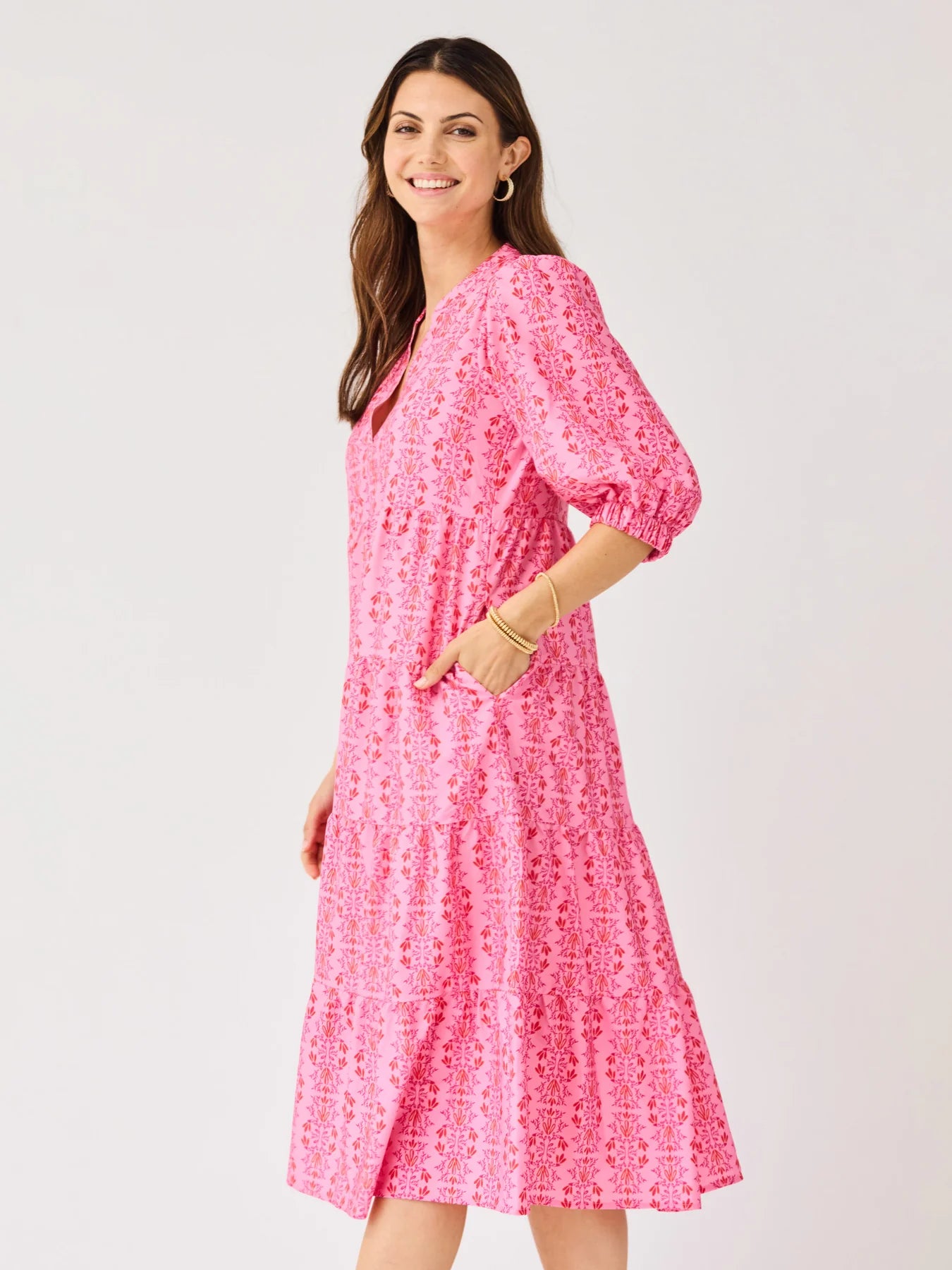 Cameron Heirloom Vine Pink Dress
