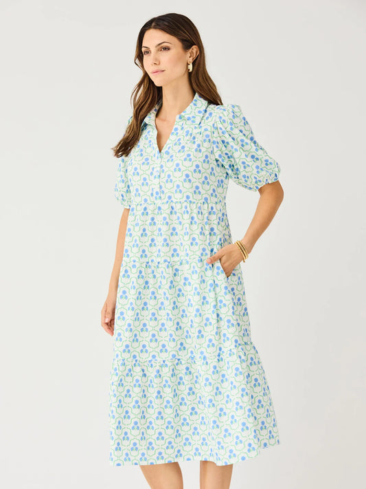 Eloise Sweetbriar Lattice Blue Dress