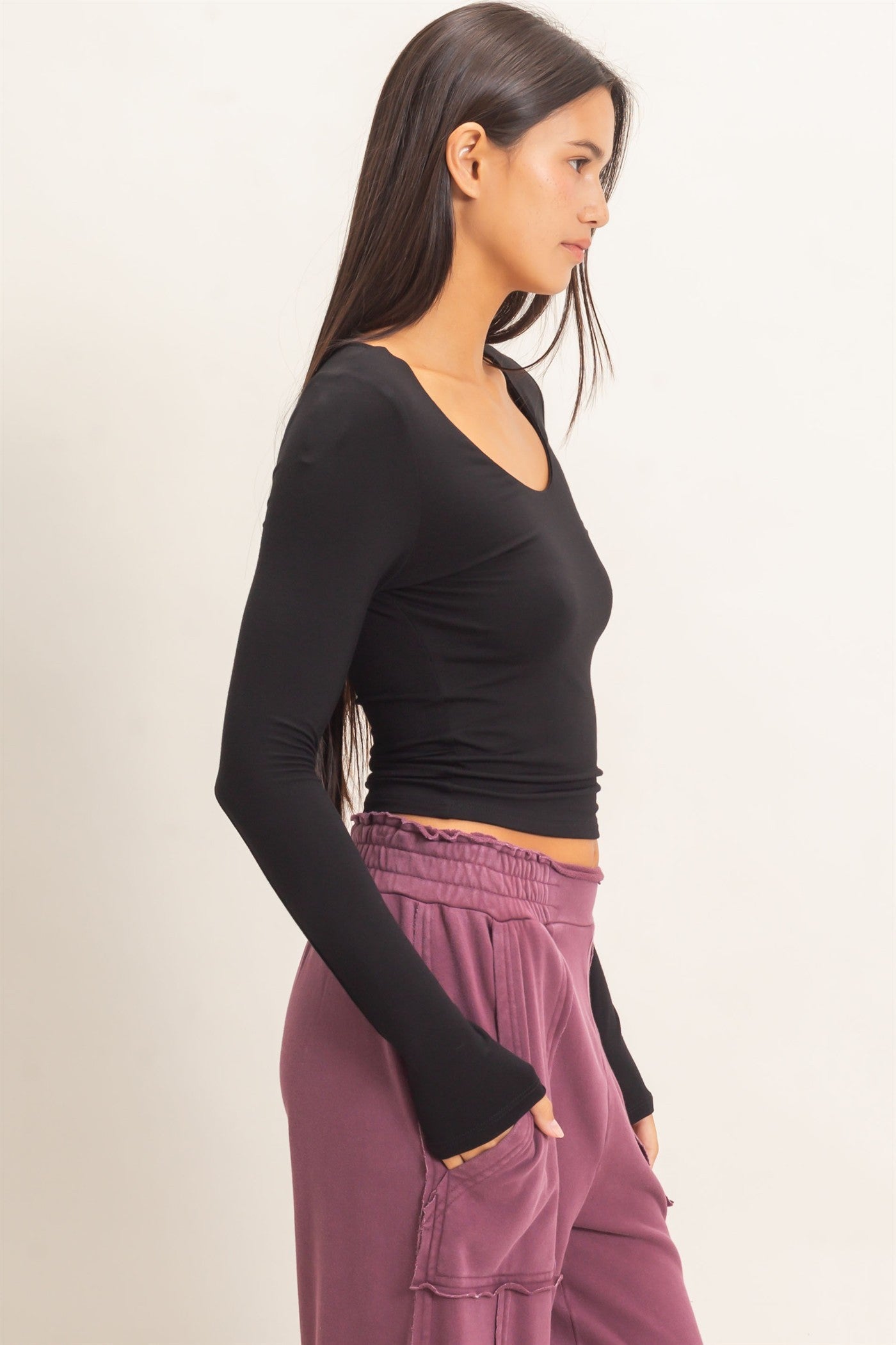 Everyday Layering Black Top