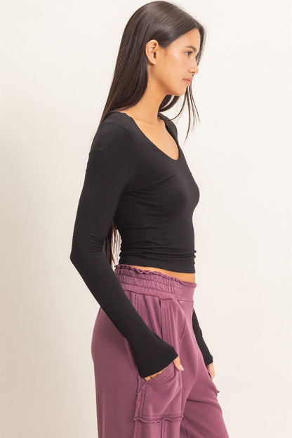 Everyday Layering Black Top