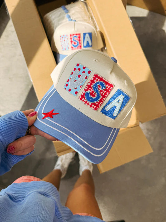 USA Patchwork Trucker Cap