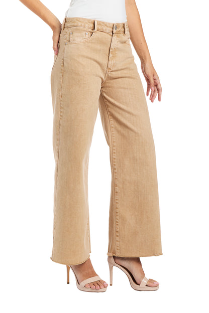 Alice High Rise Wide Ankle Crop Sandlewood Denim