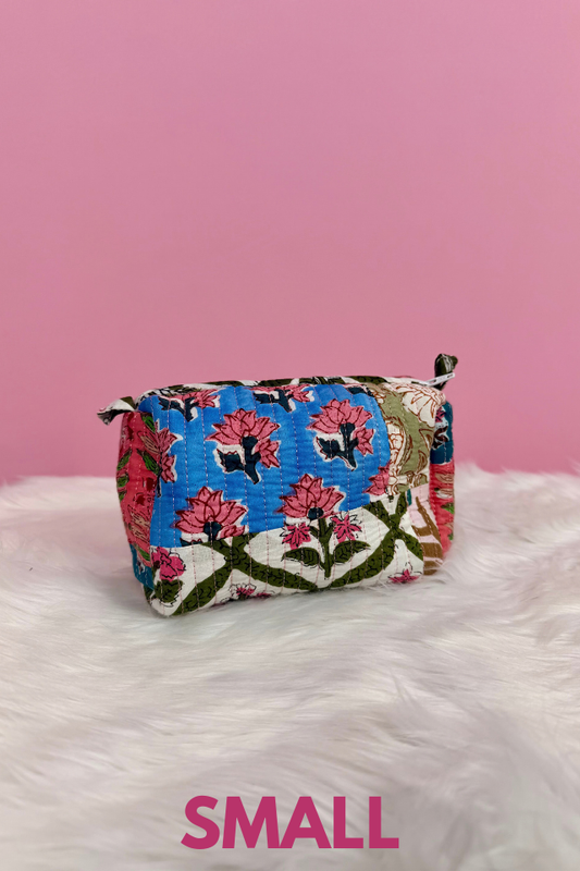 Multicolor Patchwork Small Cosmetic Bag